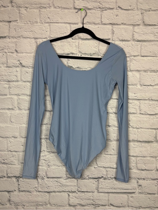 aerie Tops - NWT Smoothez by Aerie Long Sleeve Bodysuit Blue Size XL Scoop Back